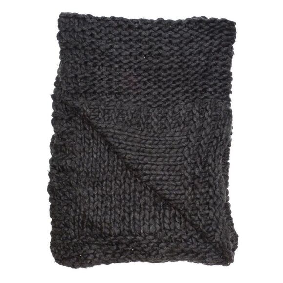 AVIVA STANOFF Chunky Knit Charcoal Throw 50X70” - Picture 1 of 5